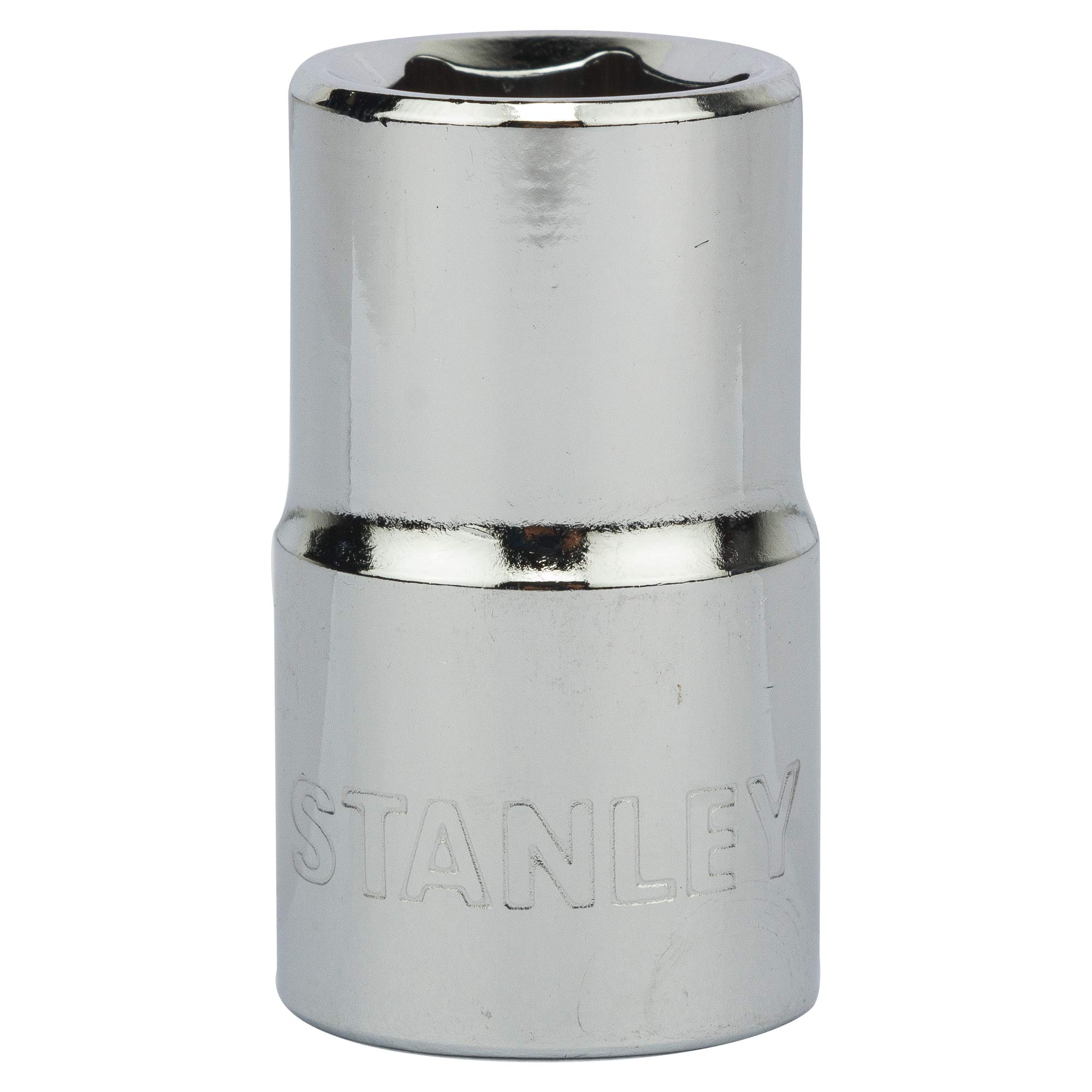 STANLEY 1-86-514 Chrome Vanadium Steel 6 Point Standard Socket 1/2 inch 14 mm Silver-picture-16