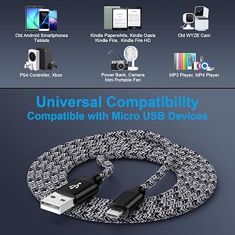 Charger Cord Replacement for Kindle Paperwhite/Oasis/E-Reader/Fire/Fire HD