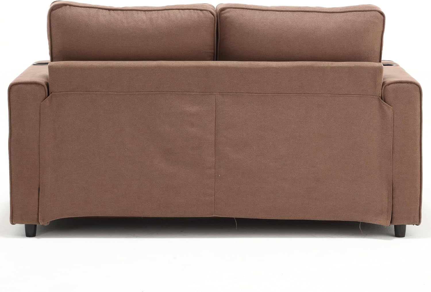 ERYE Foldable Loveseat Sofa Convertible Pull Out Sleeper Sofabed,2 Seat Tufted Upholstered Sofa Modern Convertible Sleeper Couch Bed with Cupholders and Side Pockets