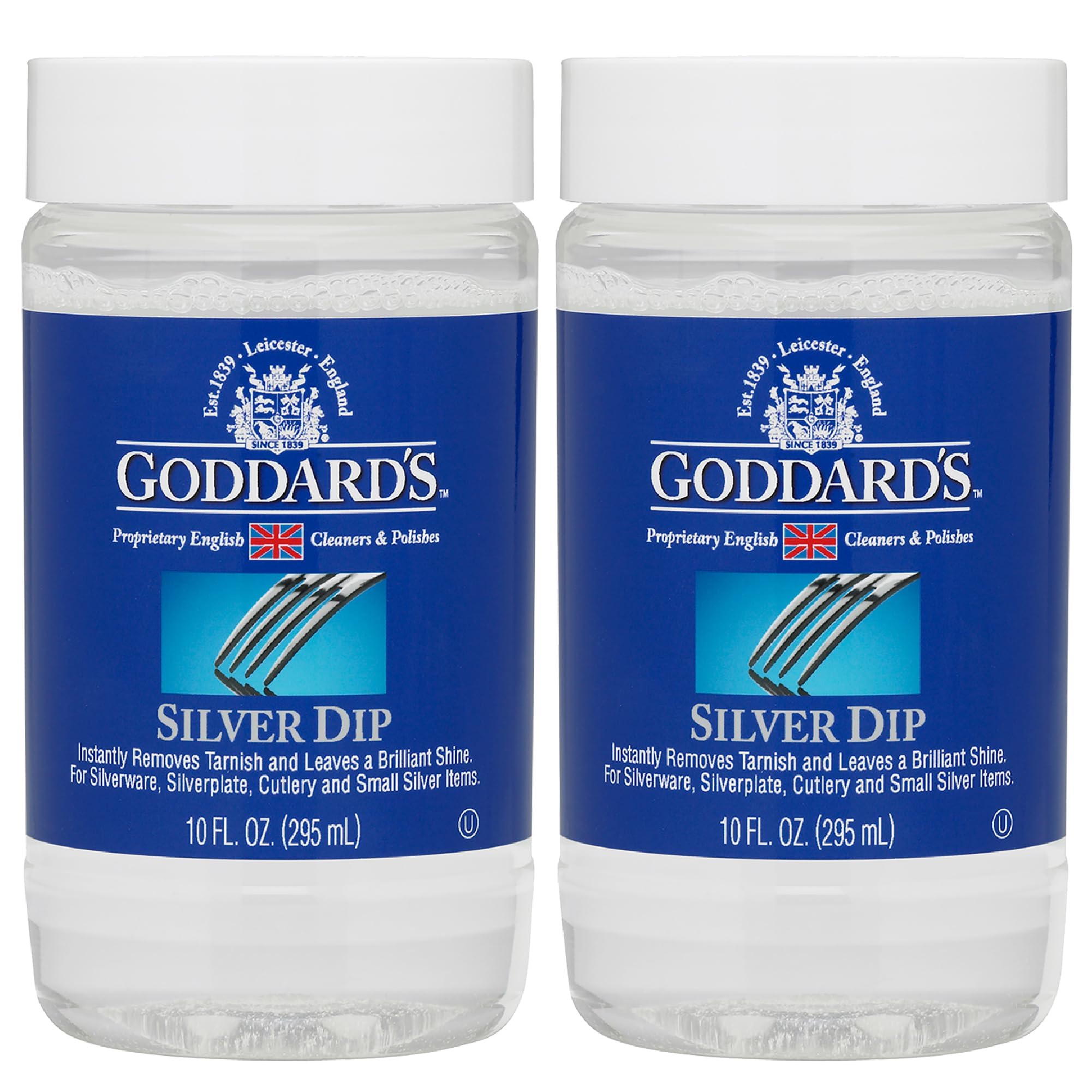 Goddard’s Silver Cleaning Dip – Silver Jewelry Cleaner Solution for Filigree Metalwork & Small Items – Professional Use Tarnish Remover (2-Pack)