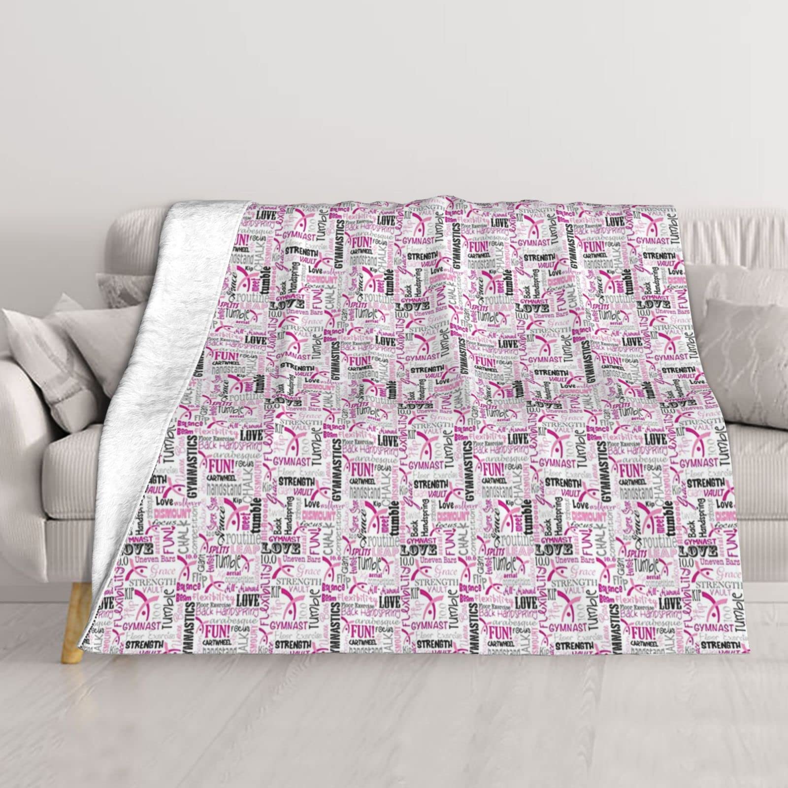 Couverture de climatisation imprimée rose BAFAFA | Plaid léger 127x101 cm
