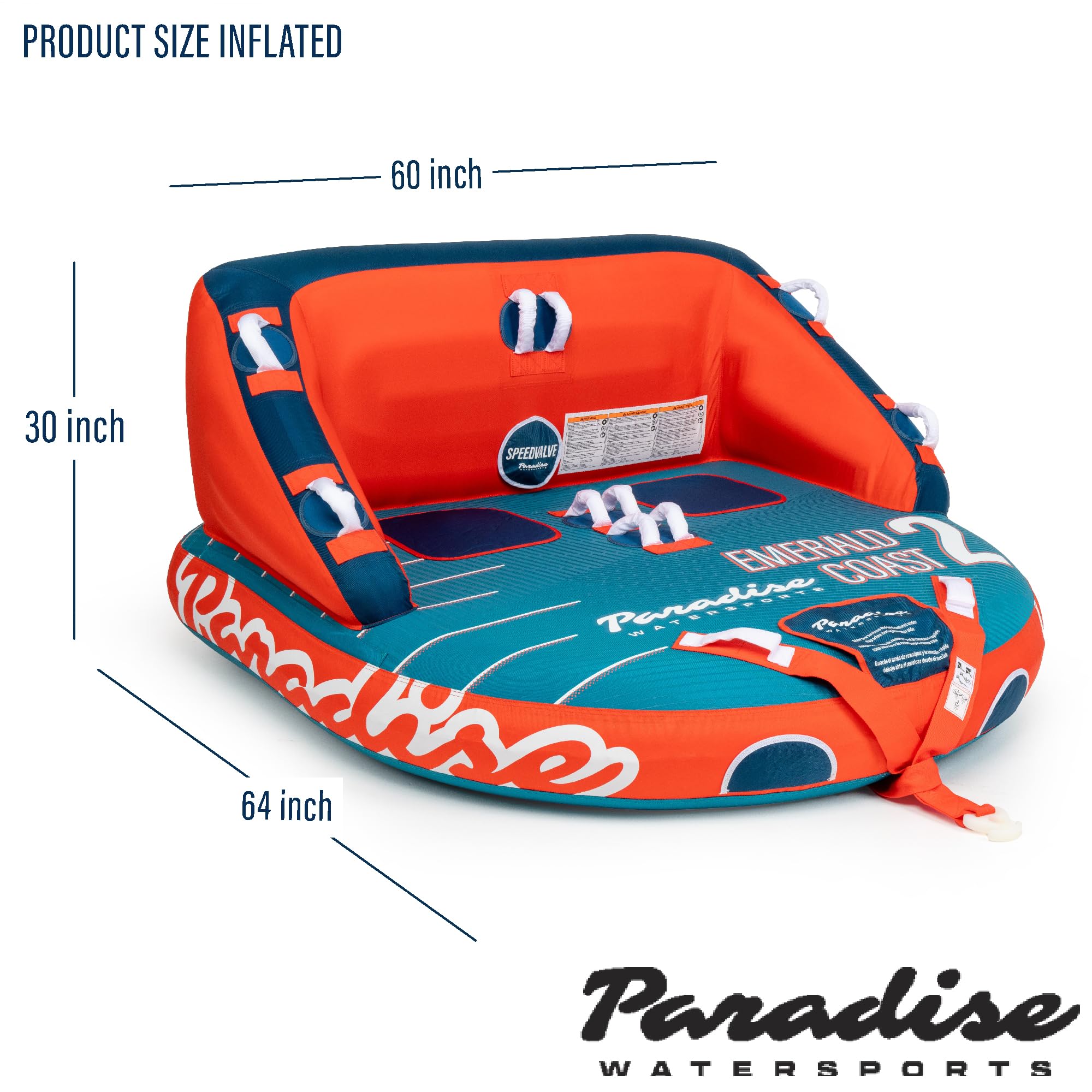 Paradise Sporty wodne - Szmaragdowe Wybrzeże Holowana Rura do pływania łodzią - 1-2 jeźdźcy