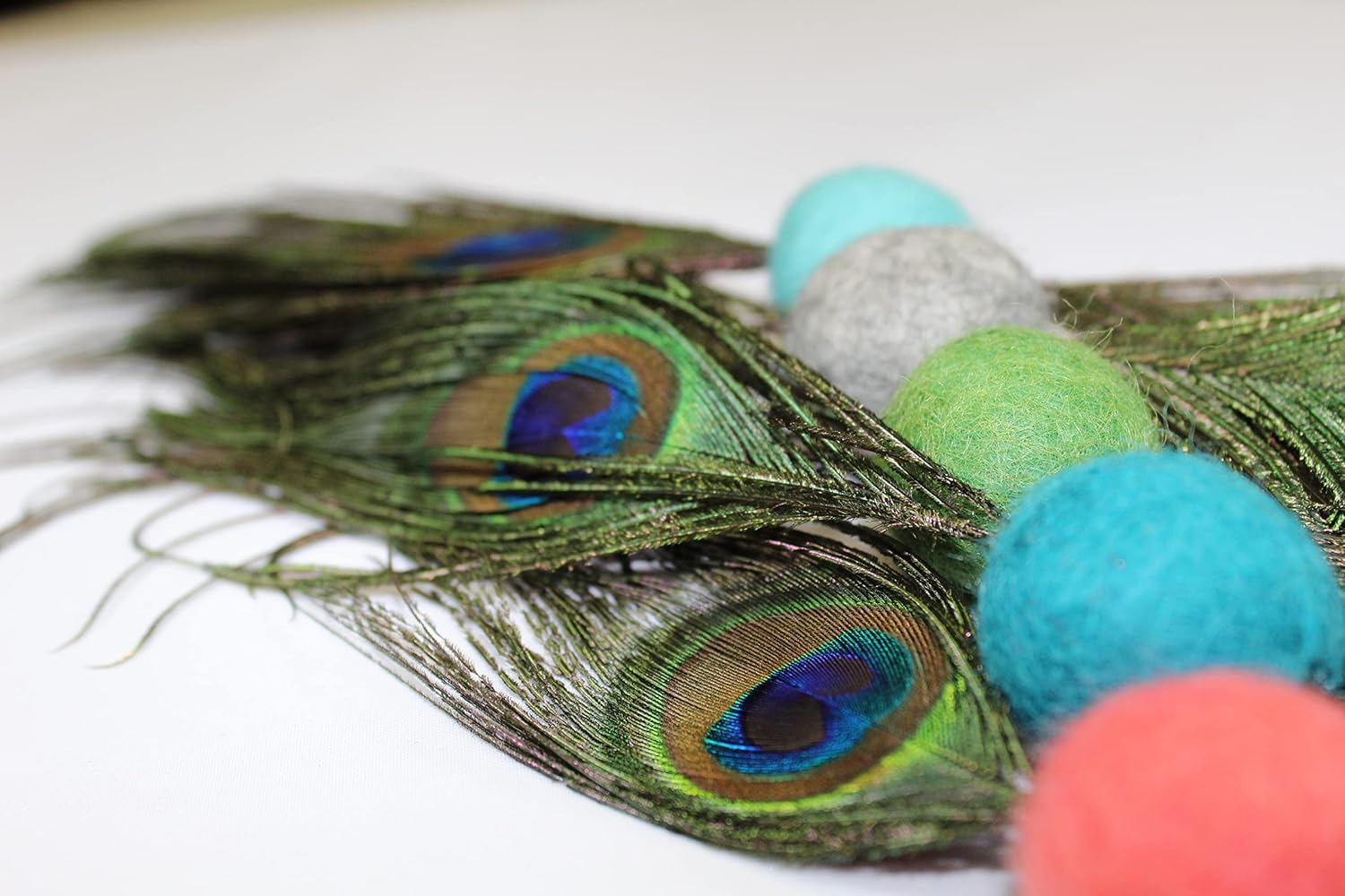 Natural Feather Cat Toy Infused with Catnip, Cat Play Toy, Kitty Toss Toy for All Breeds (10 Pack)