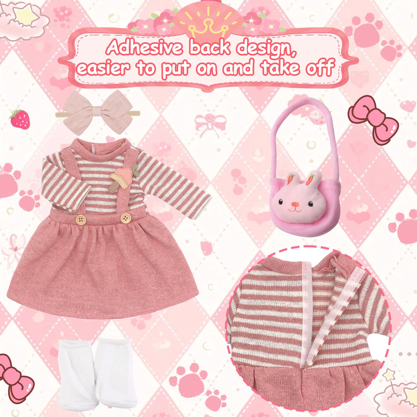 Xerteam Puppenkleidung Set - Süßes Erdbeer-Design Für 35-45cm Puppen