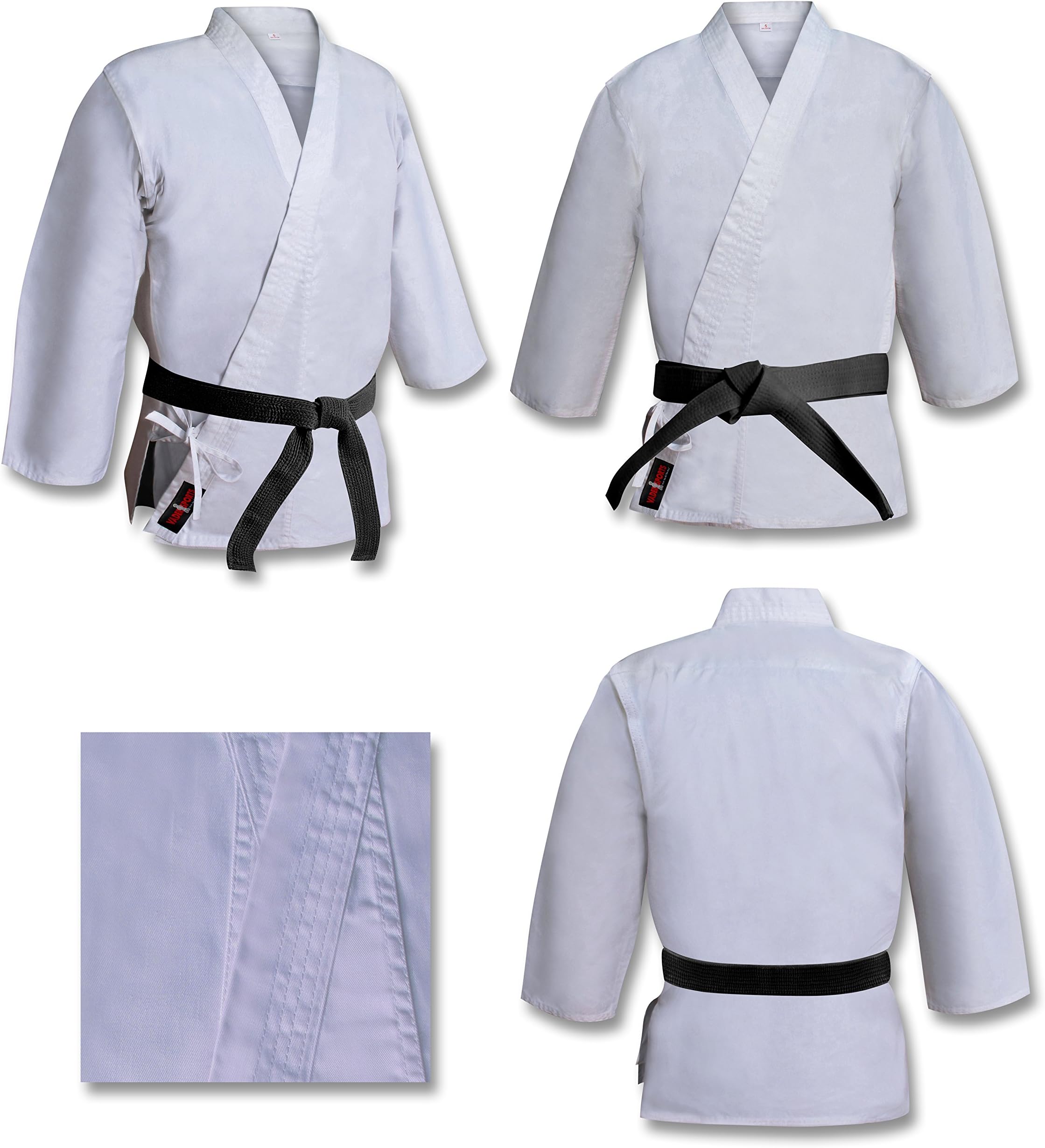 Karate suit karate Gi White suit karate Heavyweight Tournament 16oz Brushed Canvas Uniform Bleached white karate suit white Aikido suit