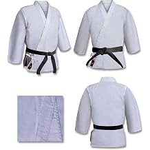 Karate suit karate Gi White suit karate Heavyweight Tournament 16oz Brushed Canvas Uniform Bleached white karate suit white Aikido suit