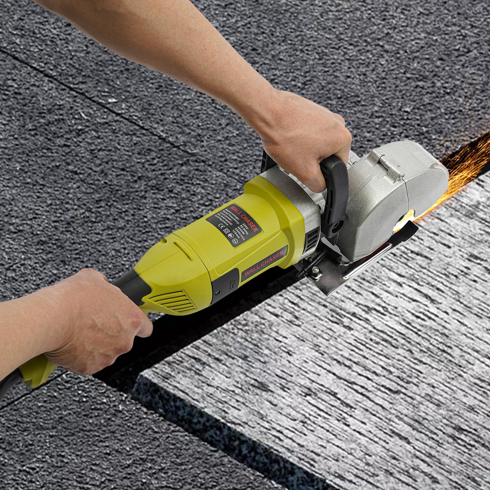 Fresa per scanalature calcestruzzo 4000 W 6500 giri/min 5 lame 37 mm 48x16x4 cm