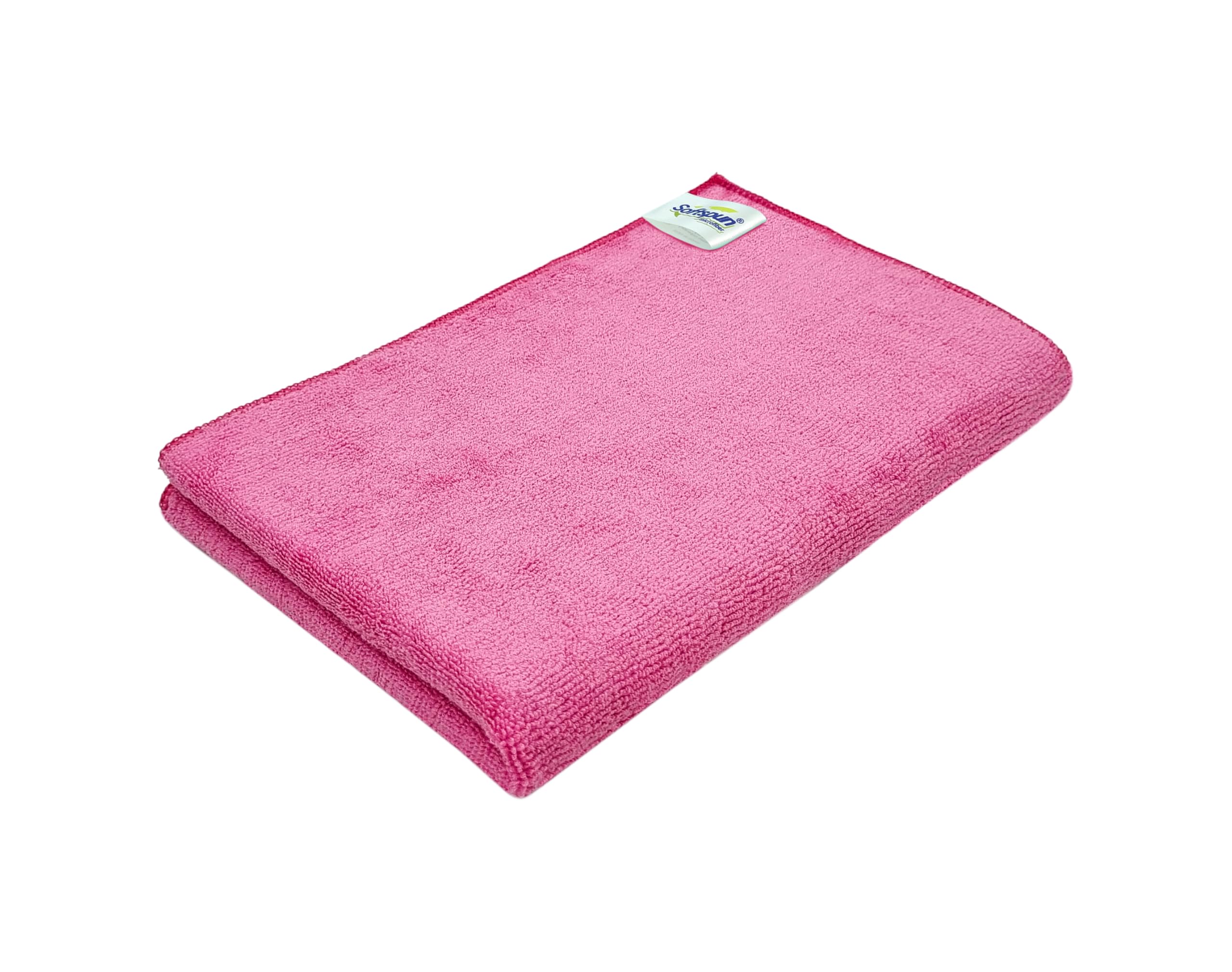 SOFTSPUN Microfiber Gym & Sports Towels for Men & Women 1pcs Pink 340 GSM 40X60cms Fast Drying Super Absorbent Lightweight & UltraCompact Sweat Towels for Working Out Camping Hiking Travel.