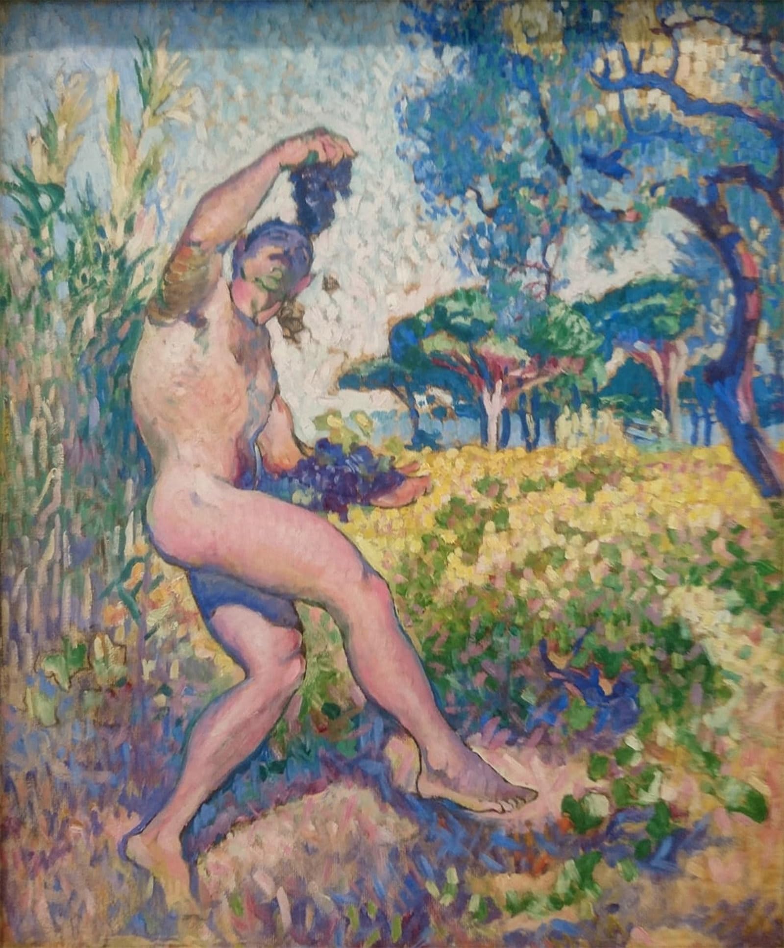 ARTXLXXBN Famous Painting Canvas Artwork Graffiti Print Study for Fauna by Henri Edmond Cross Portrait Canvas Image for Home Decor 60x90cm