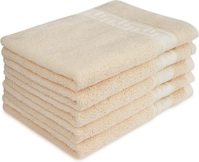 ESAER Hand Towels,Premium 100% Ring Spun Cotton Ultra Soft & Highly Absorbent Washcloths 31 x 15.7 inches Bath Wash Face Cloths for Adults Hotel & Spa Quality - 5 Pack