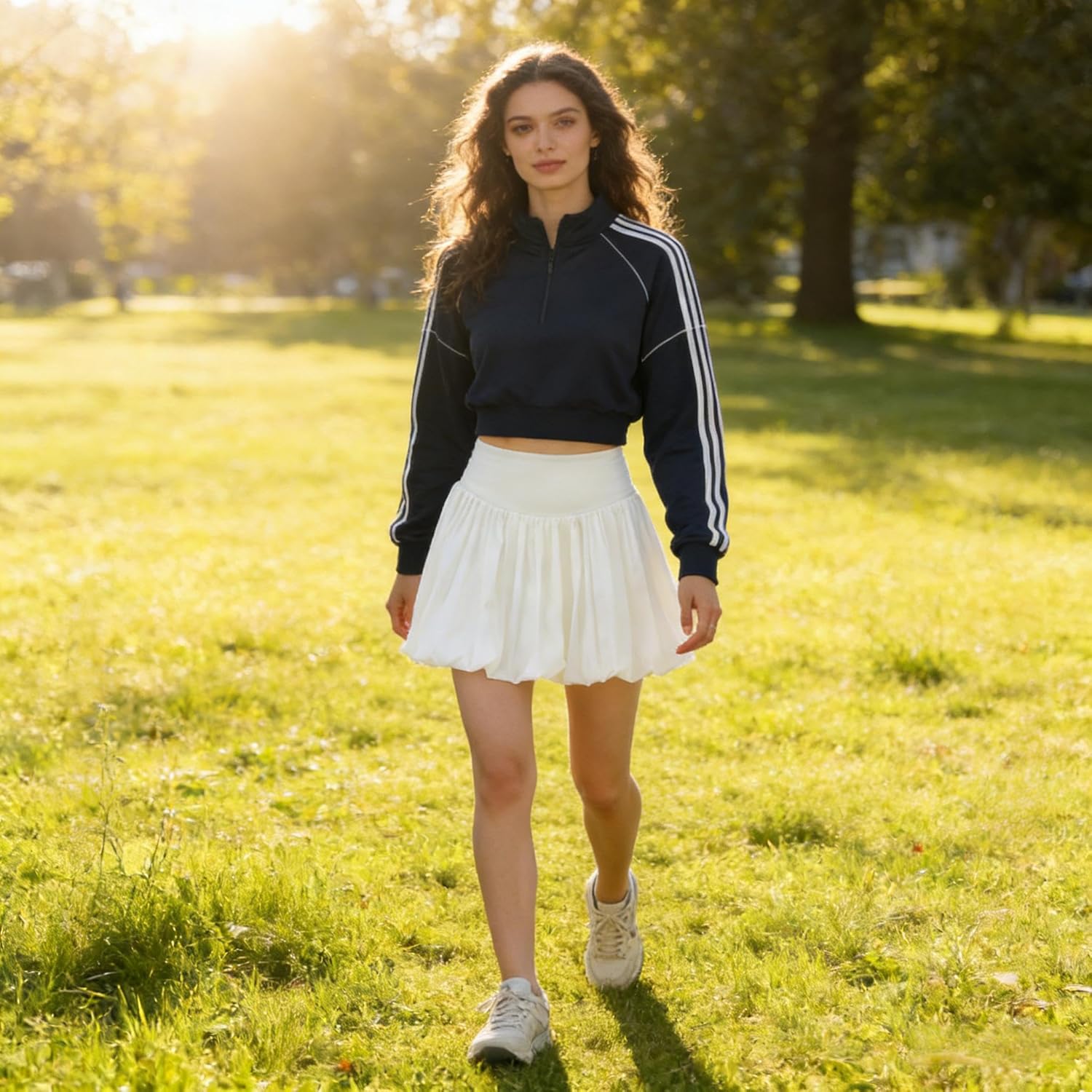 Women's Pleated Tennis Skirts High Waisted Athletic Golf Skorts with Pockets for Casual Workout Running Y2K Outfits - Image 2