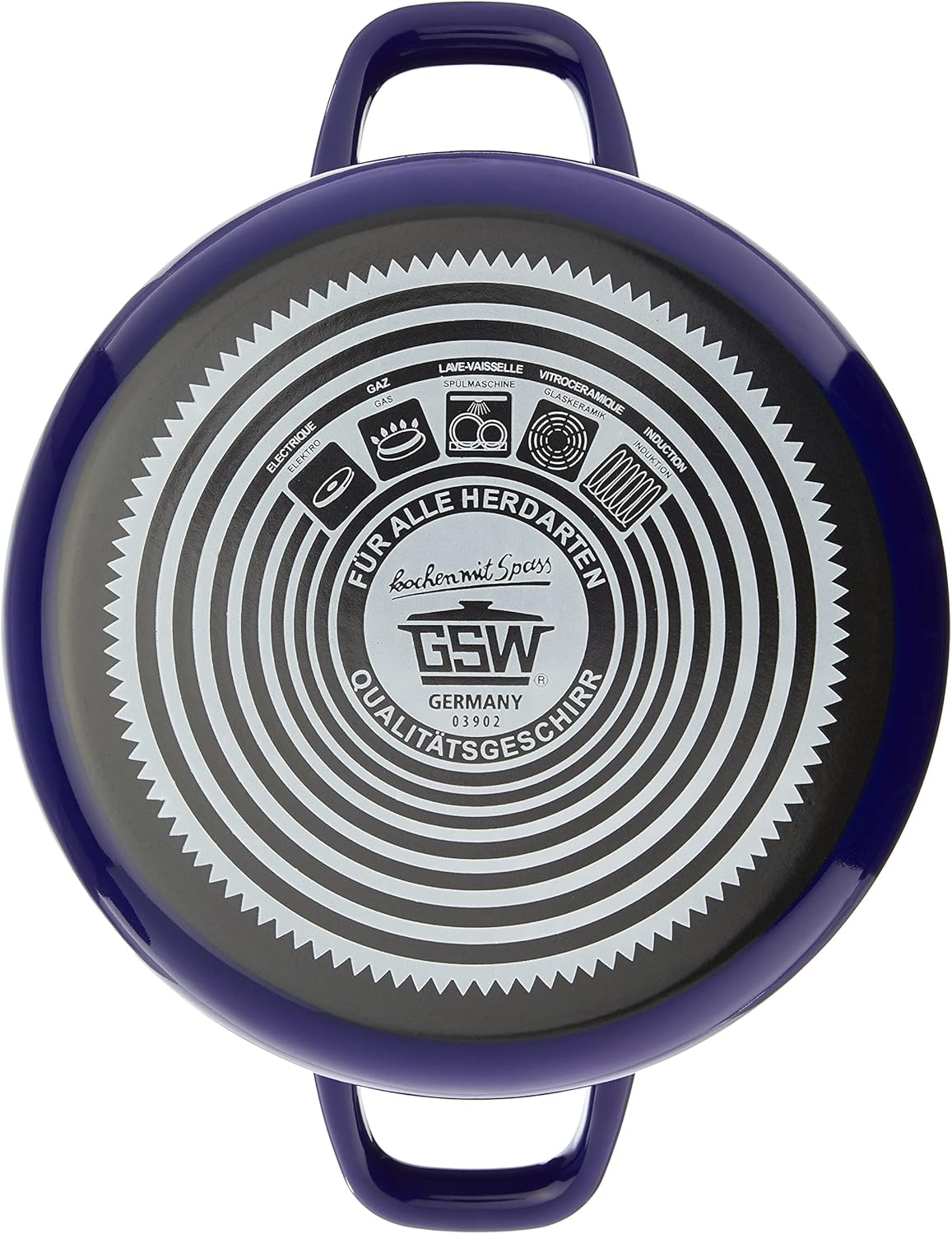 GSW 7-Piece Cooking Pot Set with Dots Blue-white, steel enamel, plastic