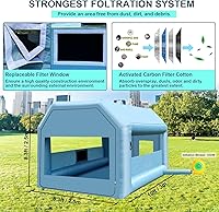 Vista 2 de LVAOSTT Cabina de Pintura 10x8.2x8.2 Pies Cabina de Pintura Inflable Carpa de Cabina de Pulverización Portátil con Sistema de Soplador y Filtro