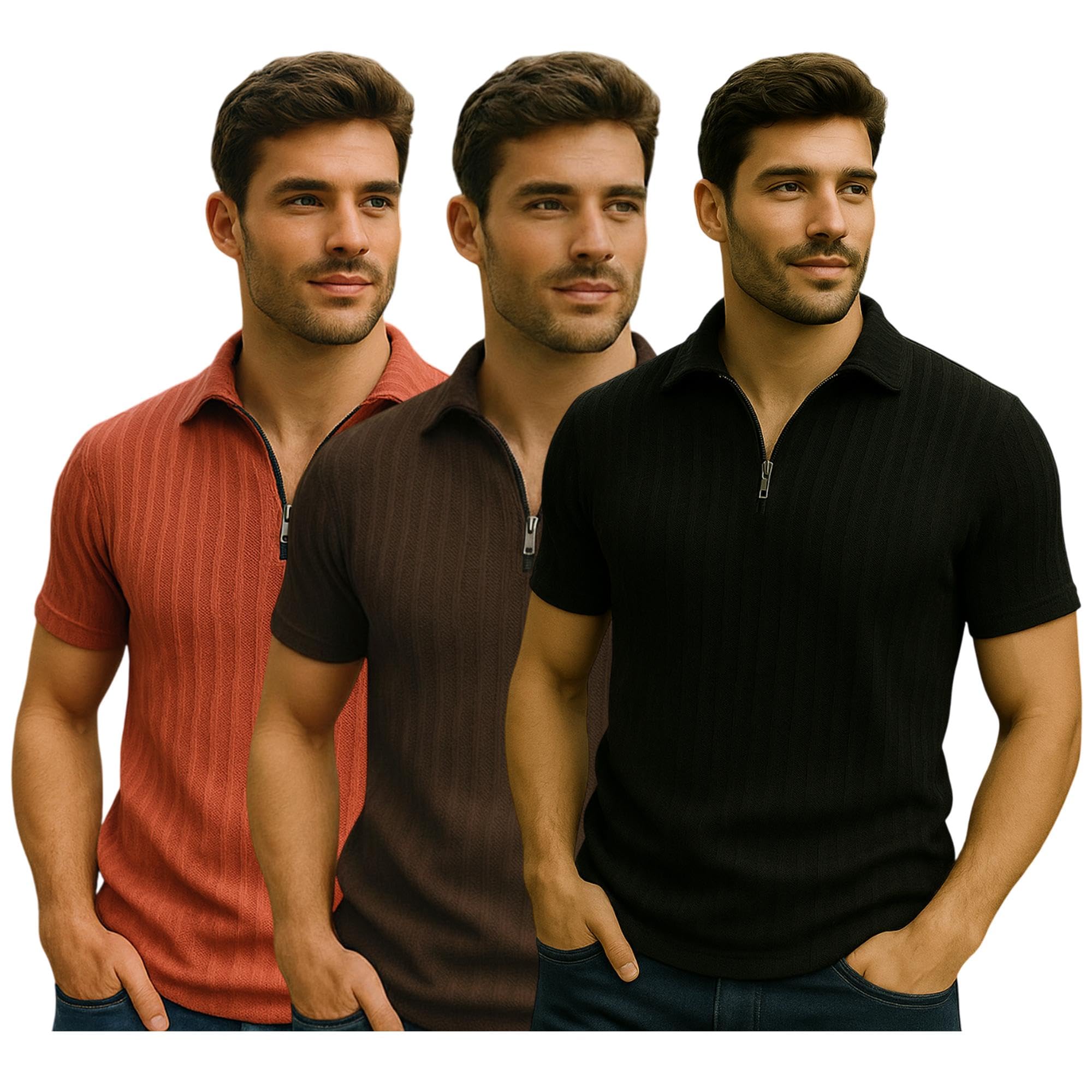 Men’s Polo T‑Shirt | Comfortable Rich Polycotton, Band Collar, Regular Fit | Stylish & Premium All Day Wear (Available in Plus Sizes)-image-3