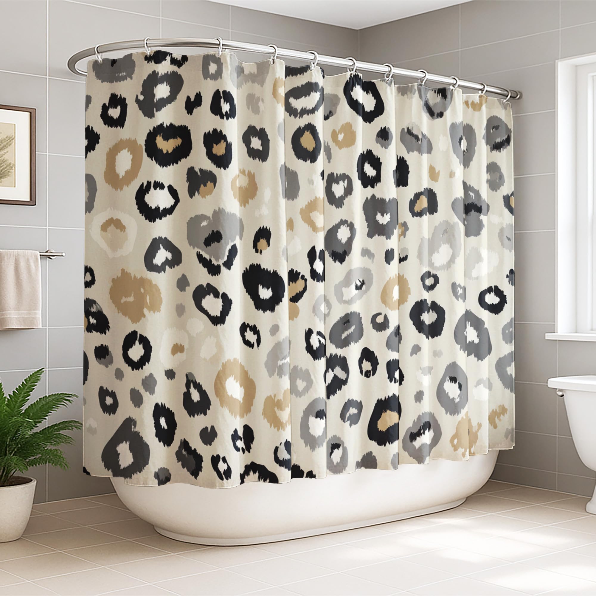 Rideau de douche imperméable et anti-moisissure géant imprimé chic