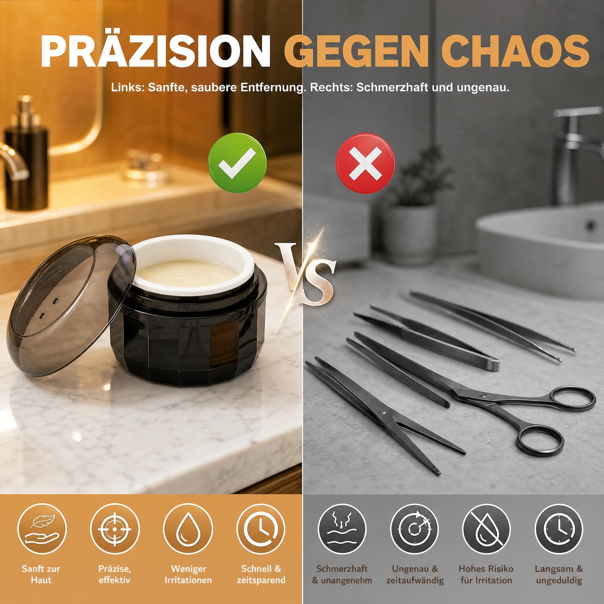 Nasenhaarentferner USB-Wachswärmer Nose Wax Kit für Männer | Schmerzfreie Nasen- & Ohrenhaarentfernung, 50g Nasenwachs enthalten, Mit Nasen-Sticks, Bartschutz & Tüchern