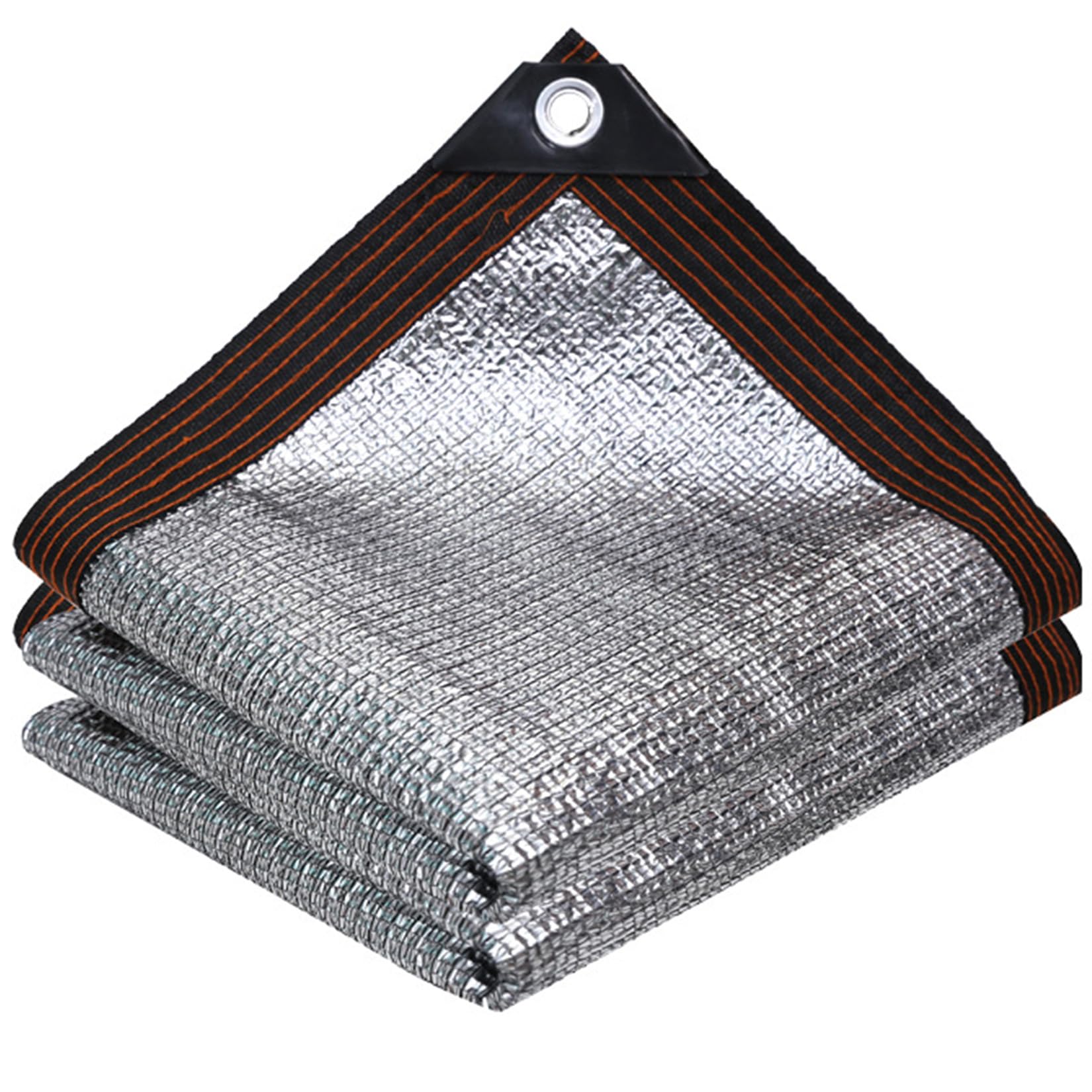 Schattiernetz 99% Aluminium,6x6m Silber Schattierungsnetz,Atmungsaktiv | Sonnenschutz Schattennetz mit Ösen,90% Shading Rate UV-Beschattungsnetz Sonnensegel für Auto Terrasse Garten Balkon