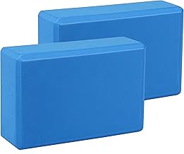 Exerz Blocchi Yoga 2 Pezzi, Mattoni Fitness per Yoga e Pilates, Antiscivolo, Leggeri e Portatili