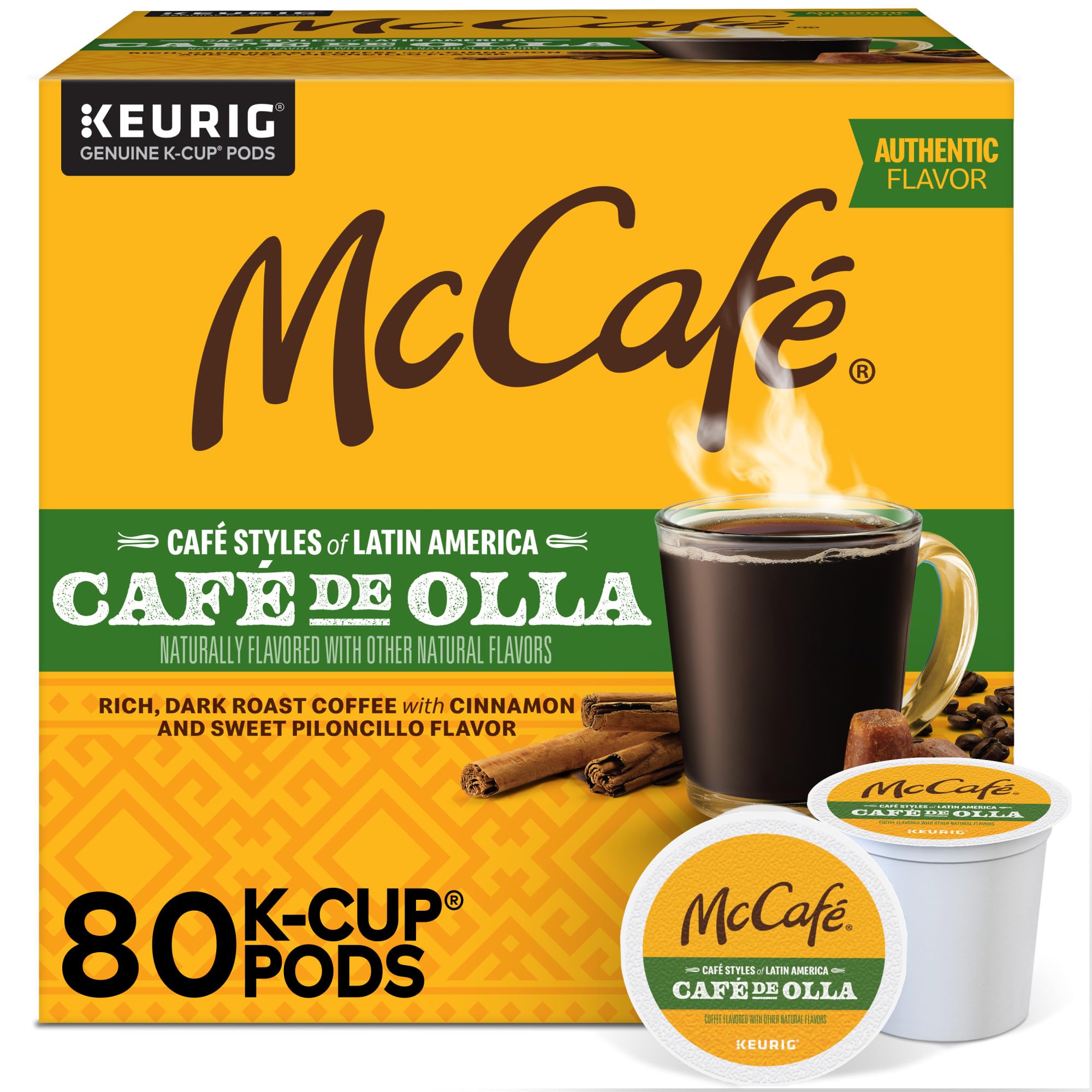McCafe Cafe Styles of Latin America Cafe de Olla, Keurig Single Serve K-Cup Coffee Pods, 20 Count