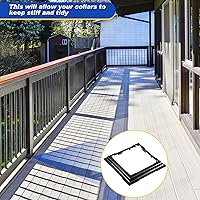 Vista 4 de Thyle 4 fundas de vinilo de 6 x 6 pulgadas, color negro, base de falda ajustable para poste, columna reutilizable para barandillas de 3 a 6.5