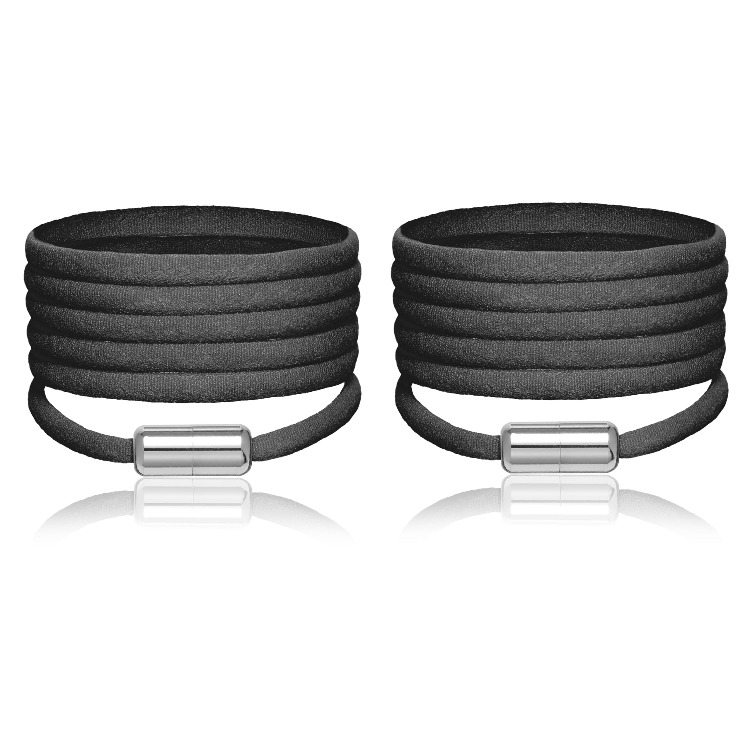 ALPHAPACE Pace Locks mit Metal Caps - 5mm breite elastische Schnürsenkel ohne binden, Slip-on Schnellverschluss aus Metall für Sport, Jugend & ältere Menschen, 100 cm lang