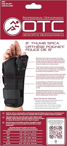 Vista 8 de OTC OTC - Férula de muñeca para pulgar, 8 pulgadas para adulto, ligera, transpirable, grande