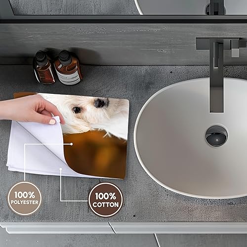 Miniatura 4 de 3D Rose Maltese. Toalla de mano linda para cachorro, 15 "x 22"