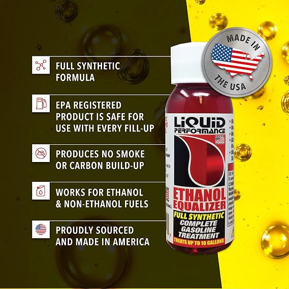 Racing Ethanol Equalizer - 1 OZ - Full Synthetic Complete Gas Treatment - Cleans and Lubricates Fuel System - Stops Ethanol Fuel Problems