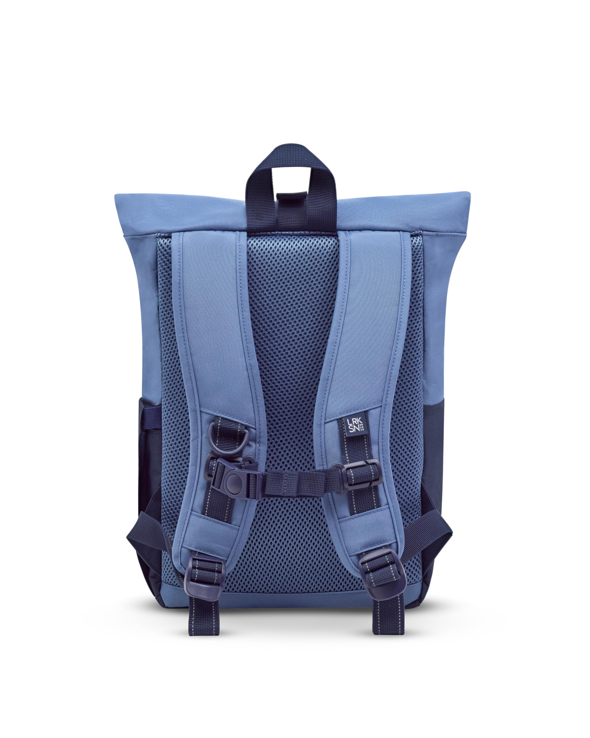 LARKSON Rucksack Kinder für Mädchen & Jungen Blau - Kjell - Rolltop Kinderrucksack mit Brustgurt - Ab 4 Jahre - 8 bis 10L - Wasserabweisend
