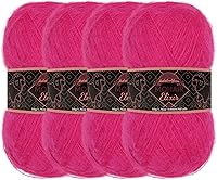 Vista 118 de JubileeYarn Mohair Elixir Yarn - 50g/ovillo Mezcla de lana para bebé - Azul Laguna - 4 ovillos