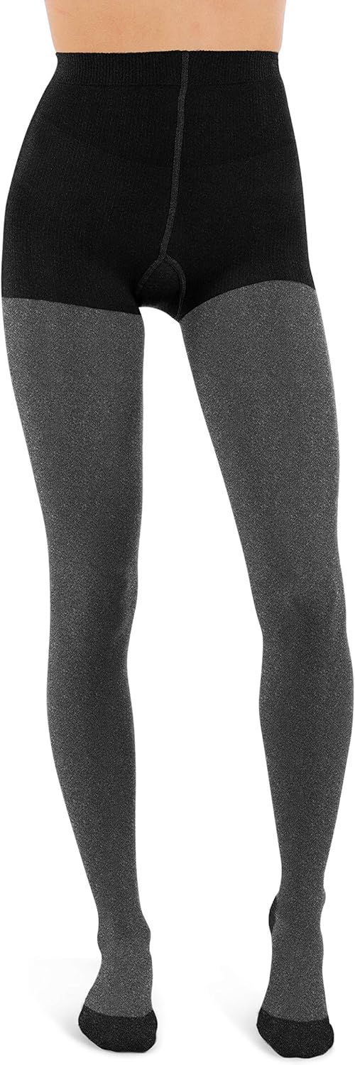 Jomi Compression Pantyhose Women Collection, 20-30mmHg Opaque Closed Toe 274 (Small, Heather Grey)