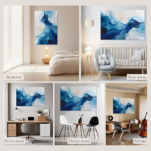 Miniatura 5 de Paquete de 8 paneles acústicos, paneles de pared insonorizados, paneles absorbentes de sonido de 48 x 32 pulgadas, paneles de pared acústicos