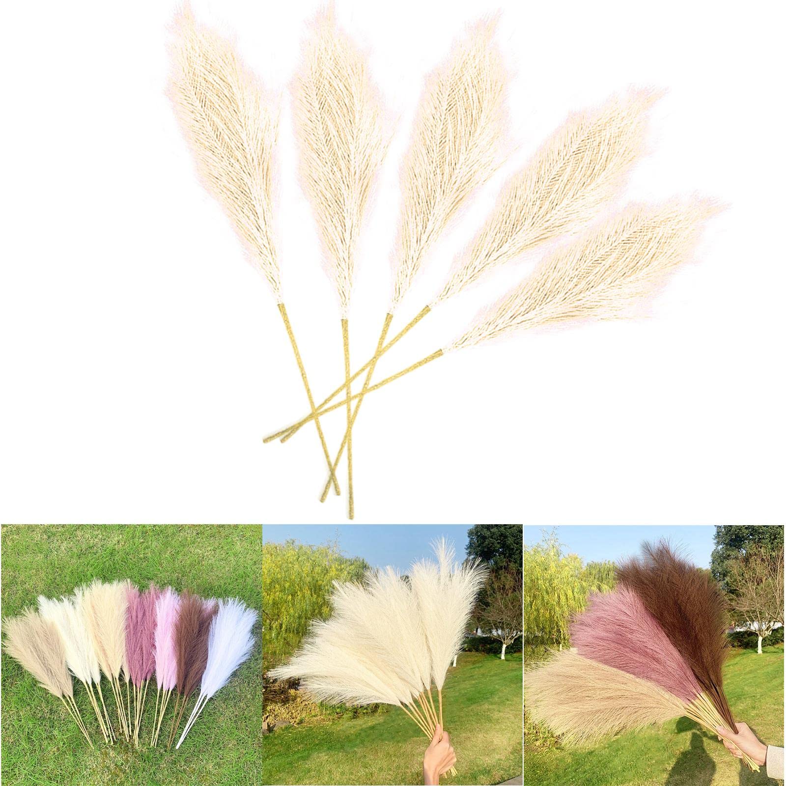 Herbe De La Pampa Artificielle Violet 70 Cm – Bouquet Boho Moelleux Et Sans Entretien