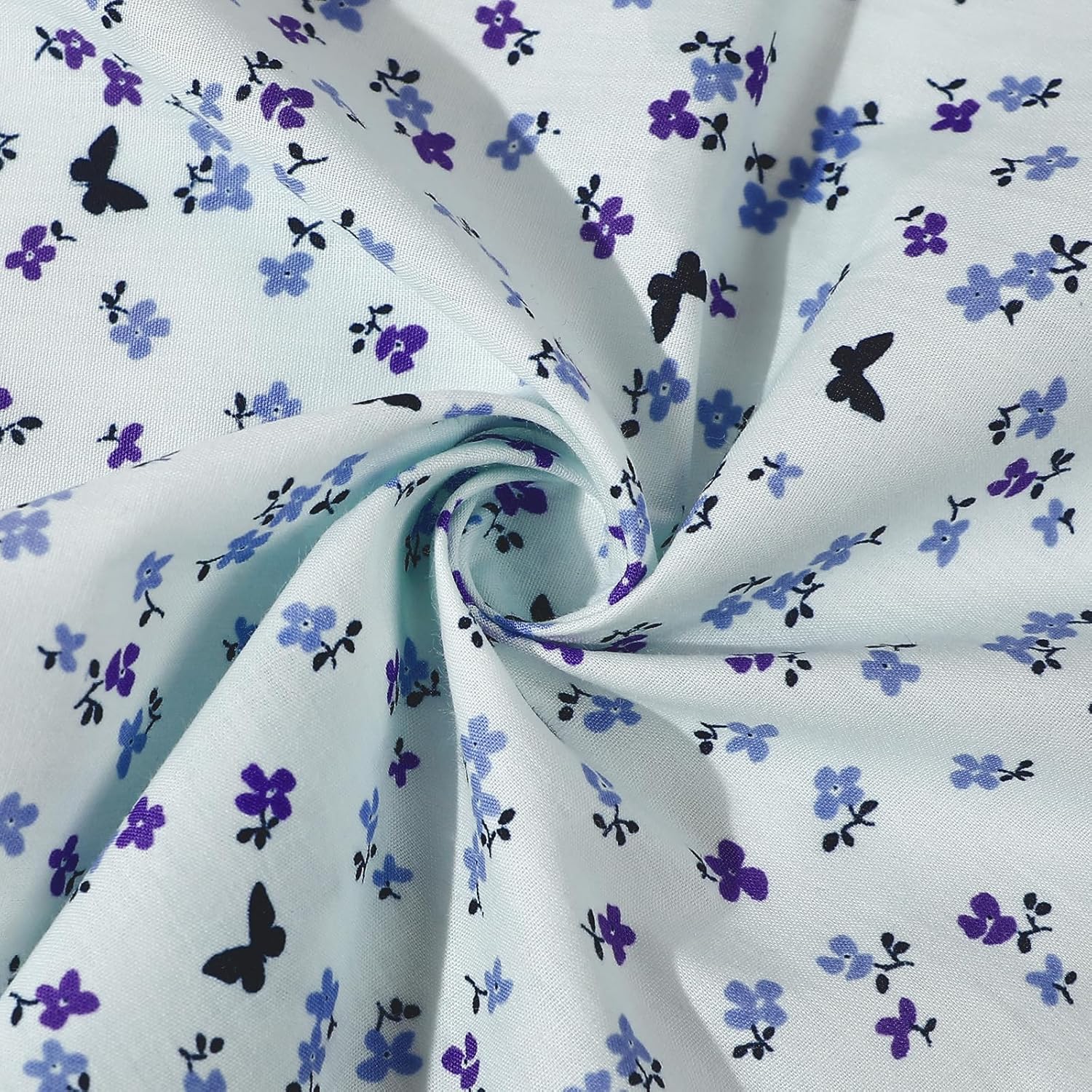 Handkerchiefs for Women, 12Pcs Soft Cotton Printed Women's Handkerchiefs Ladies' Vintage Floral Printing Hankies 13.78”