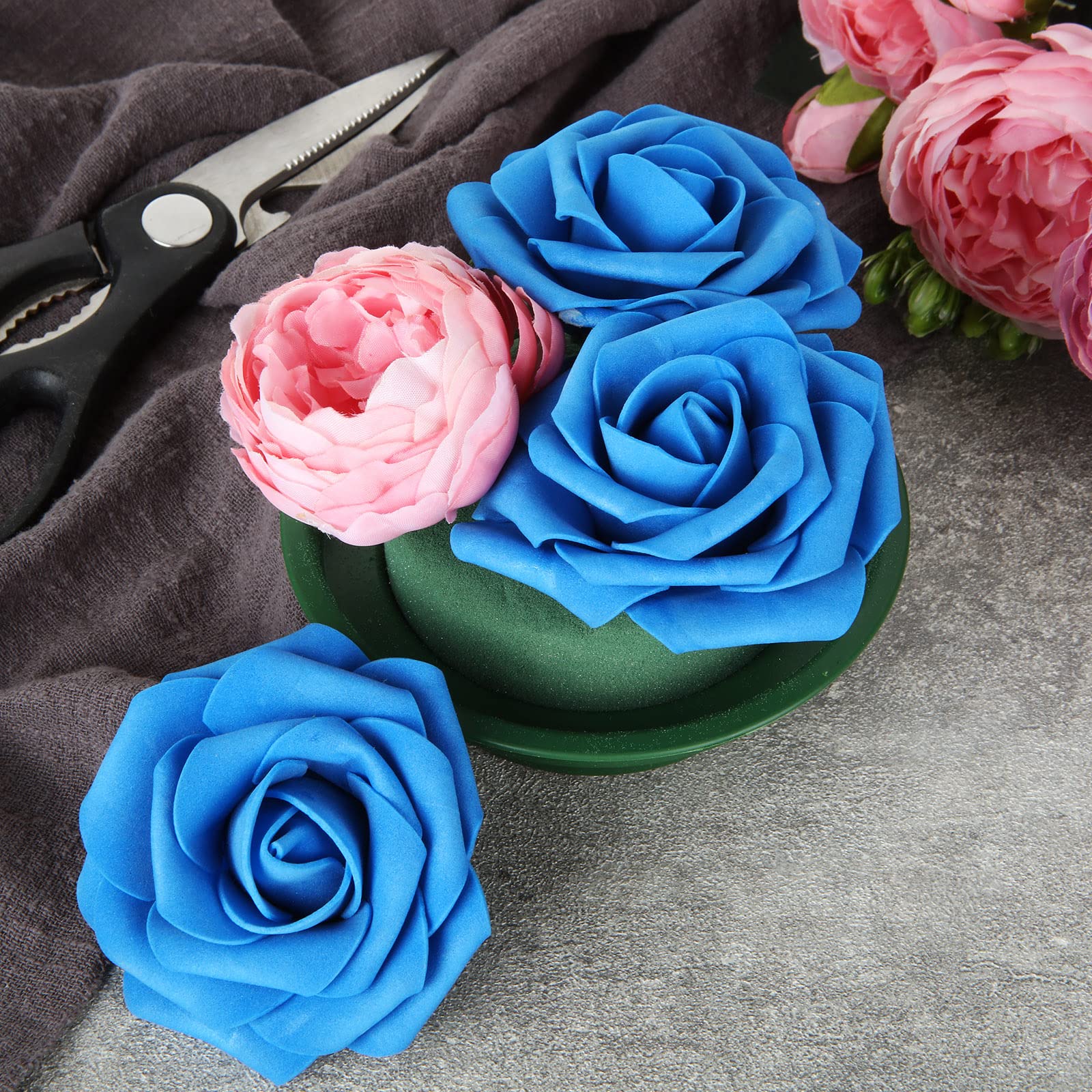 SupKing Lot De 8 Blocs De Mousse Florale Ronds De 8 Cm Pour Arrangements Floraux Frais Et Secs Vert