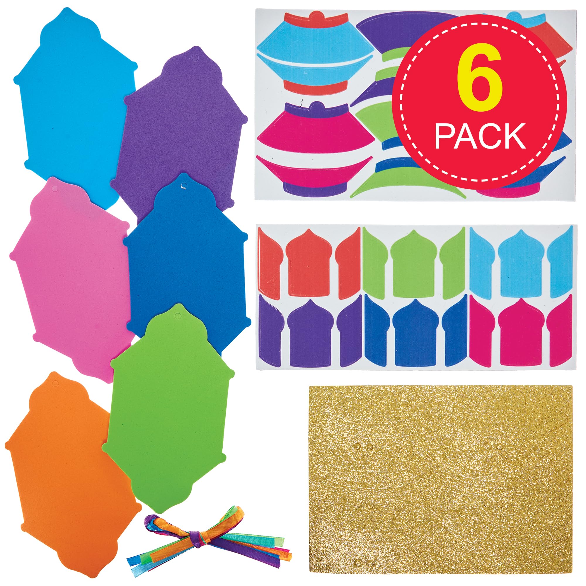 Baker Ross FN361 Ramadan Lantern Mix and Match Kits, Pack of 6, Ramadan Arts and Crafts Kits for Kids, Multicolor - Image 2