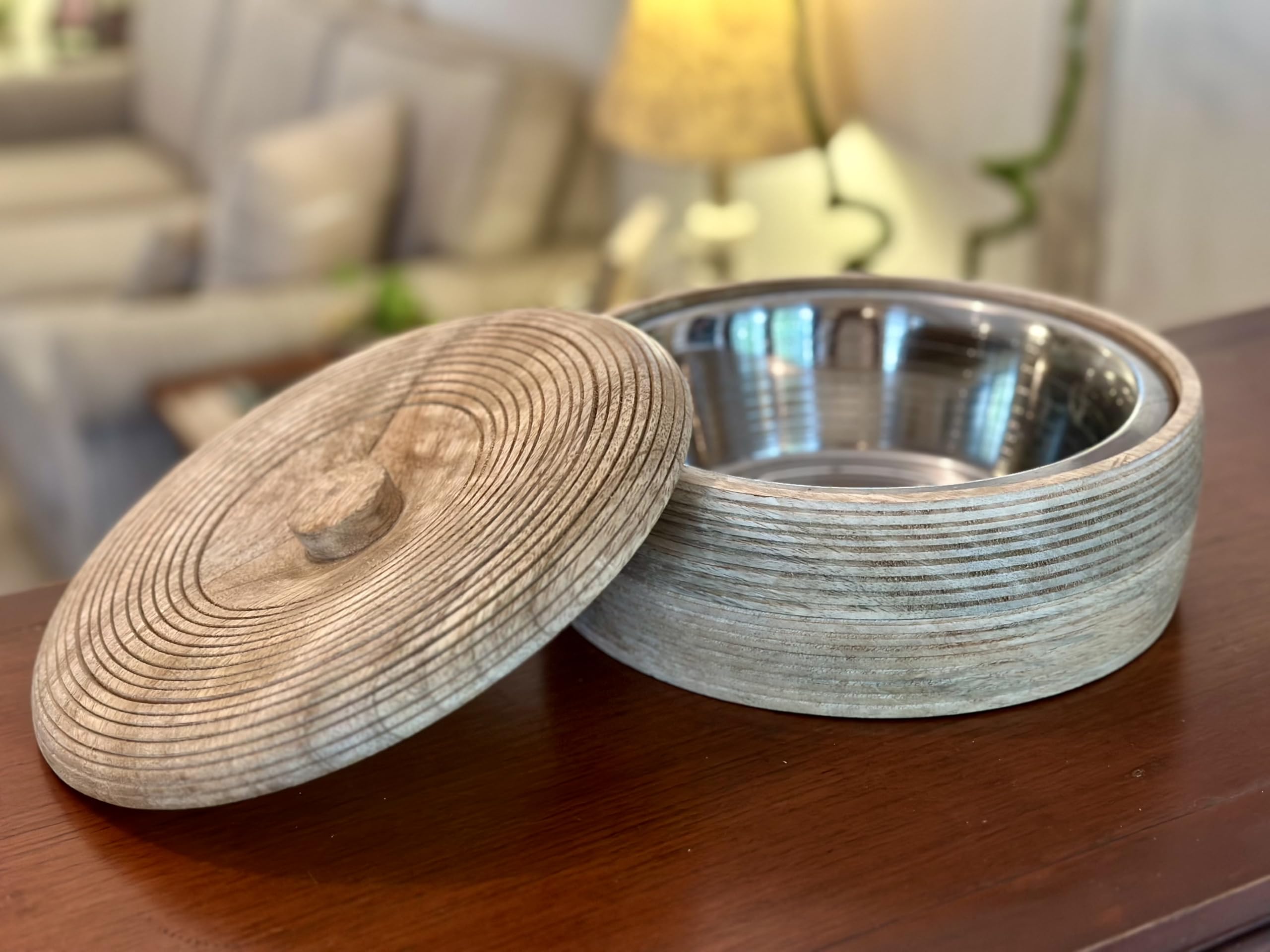 HOMEKOKO Boîte à Pain D'angle En Bambou Double Couche Pour Comptoir De Cuisine, Bac De Rangement