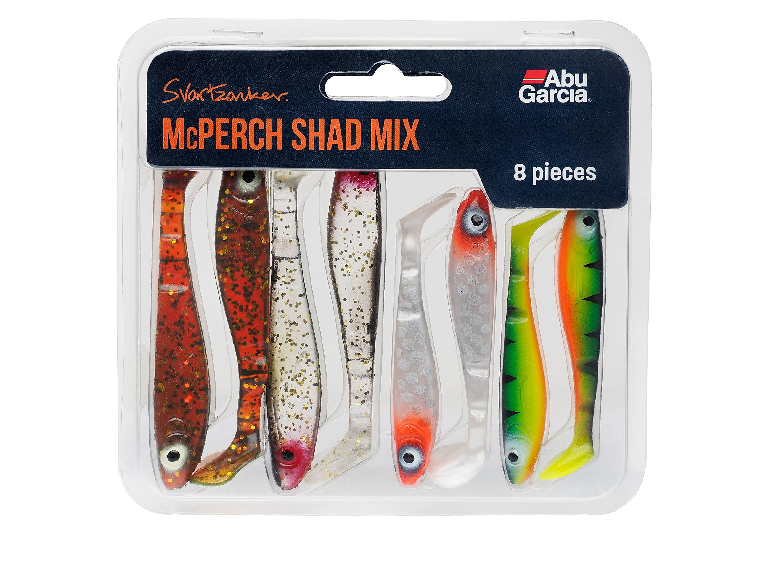 Abu Garcia Svartzonker McPerch Shad Mix, Fishing Hook, Soft Lures, PredatorFishing, Perch, Unisex, Assorted, Varied