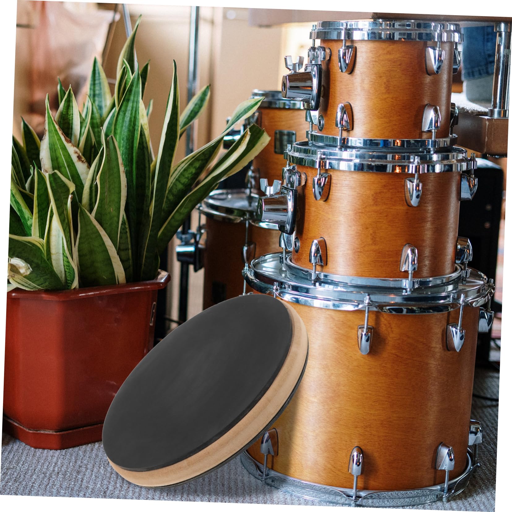 Yardwe Set Wear Resistant Drum Dampening Pad Soundproof Rubber Drum Mute Pad for Quiet Practice for Drummers and Percussionists Reliable Performance and Use