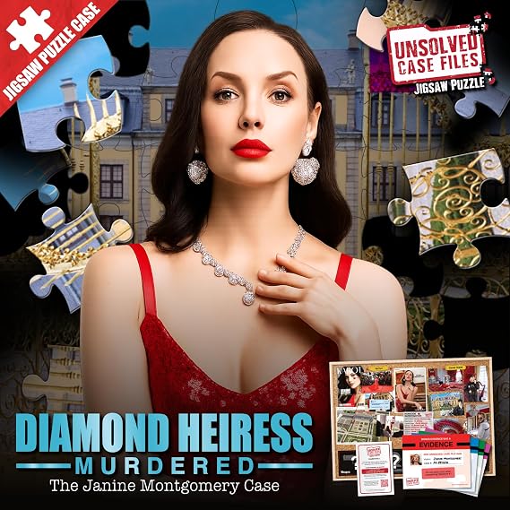 Unsolved Case Files | Murder Mystery Puzzle - Janine Montgomery Case 500 Piece Jigsaw for Puzzle Lovers & True Crime Fans