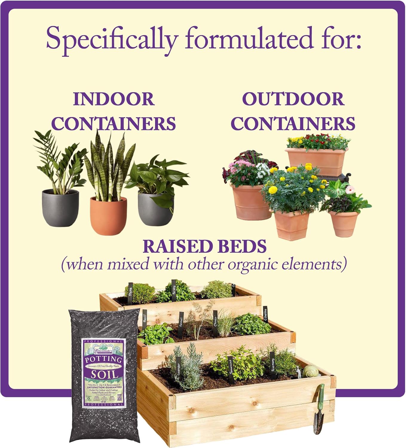 Esbenshade's Professional Lightweight Potting Mix, 44 Quart Bag - Soilless Blend for Indoor/Outdoor Plants - Raised Beds & Containers - Peat Moss, Perlite, Bark, Lime