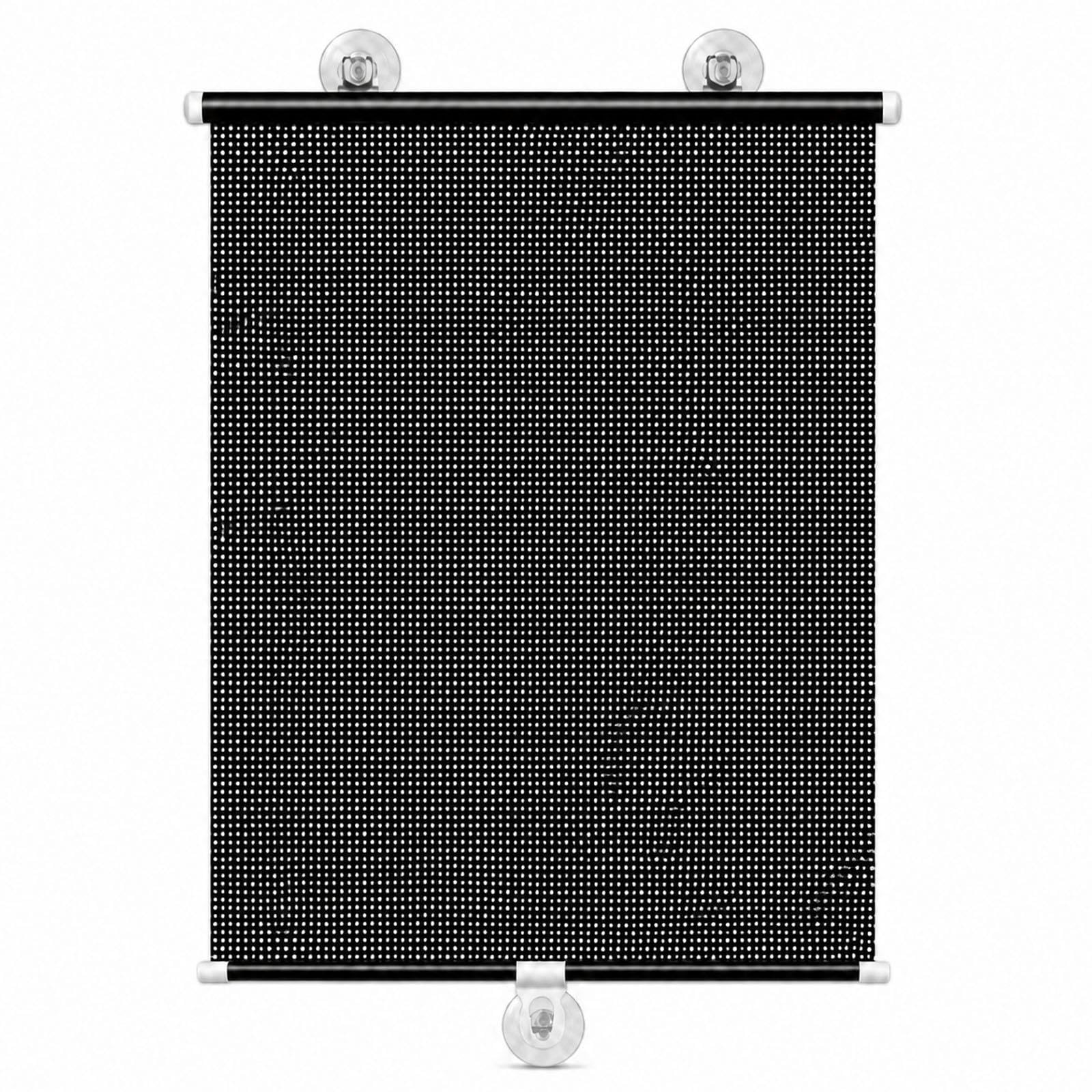 Store Enrouleur Tamisant sans Perçage avec 3 Ventouses, Store Réglable sans Cordon pour Fenêtre, Pare-Soleil Rétractable en PVC Anti-Éblouissement, Protection de l'Intimité(W 70 x 100 cm)