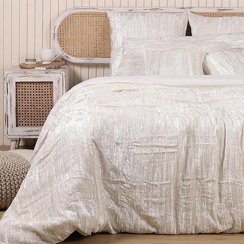 Miniatura 31 de Fundas de edredón de terciopelo aplastado ultra lujosas, ropa de cama bohemia color burdeos, tamaño Queen, ropa de cama UO, funda de edredón Donna