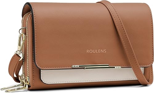 Roulens Bolso pequeño tipo bandolera para mujer, cruza el cuerpo, bolso para guardar el teléfono, tarjetero y billetera
