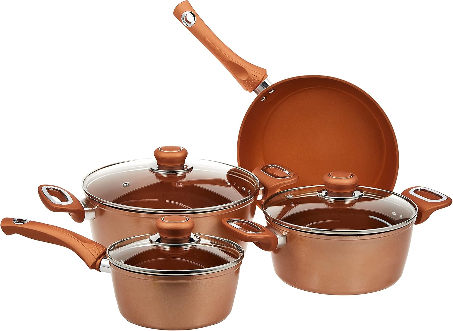 Wilson 7 Pieces Forged Cookware Set, CKB4-GR-07, Golden, Aluminium