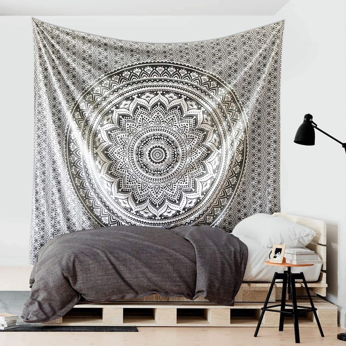 Cotton Ombre Mandala Tapestry - Boho Wall Hanging -5