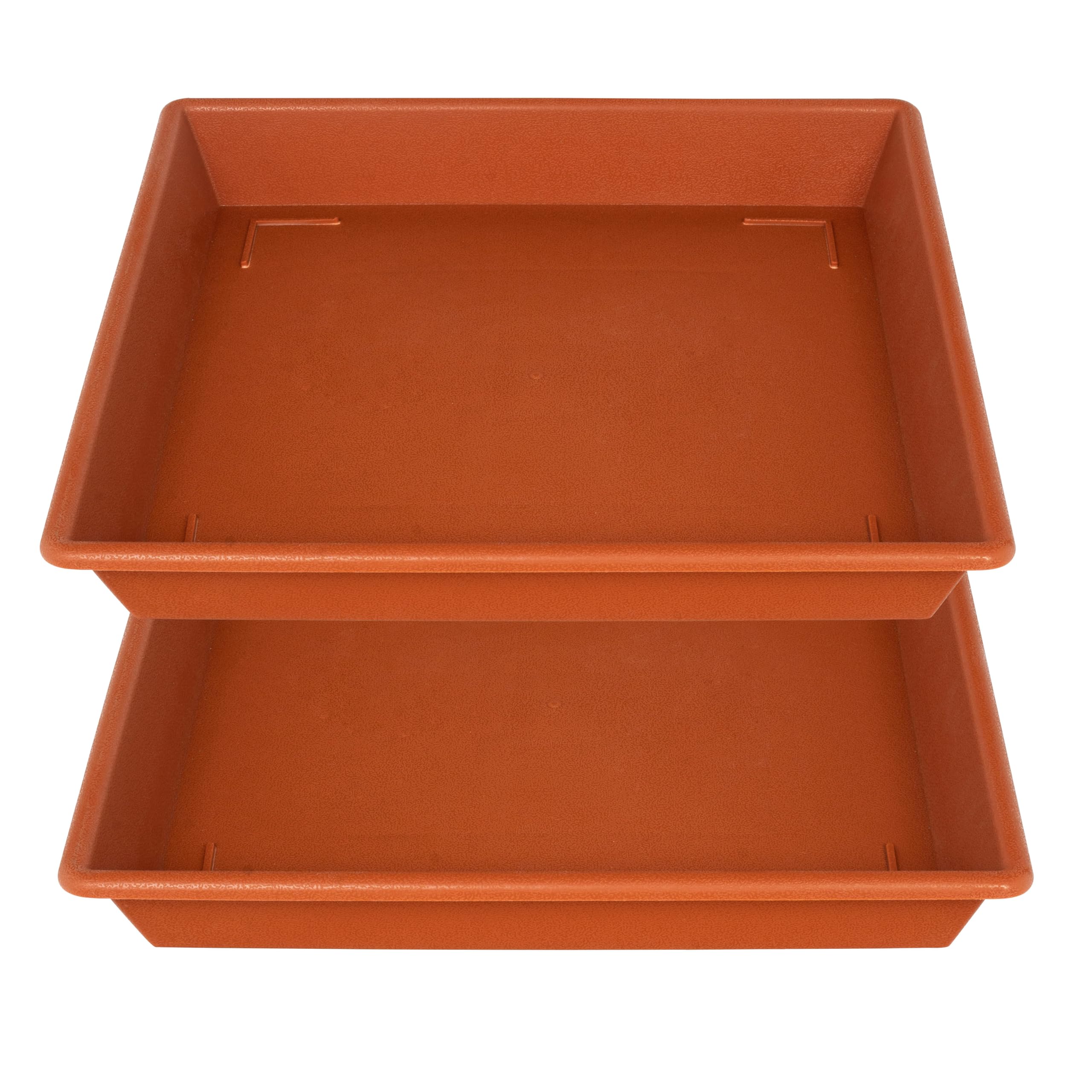 Square Plant Saucer 16 18 20 Inch 2 Pack, Plant Stand Plant Trays for Pots Heavy Duty Plastic Plant Saucers for Indoors Outdoors, Flower Pot No Holes Terracotta Plant Lover Gardening Gifts