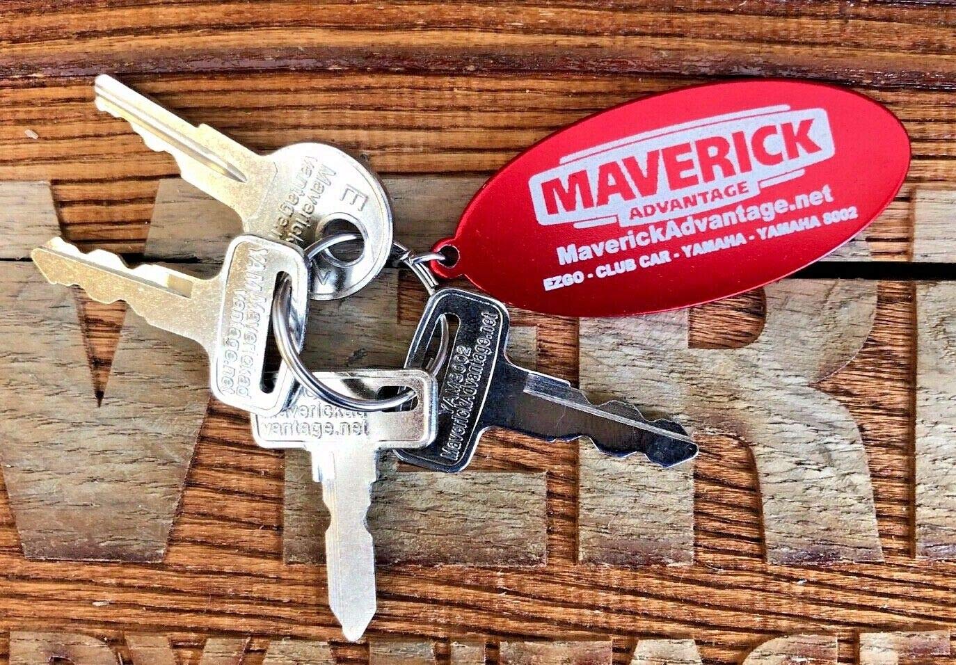 MAV Golf Cart Key Set for EZGO, Yamaha, Club Car 4 Key Set