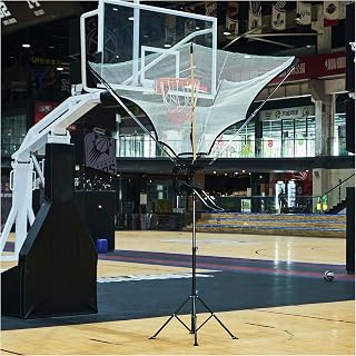 Basketball Shooting Machine with Net Return System, Basketball Shot Trainer with Rotating Track for Efficient Training, Portable & Easy Assembly Rebounder