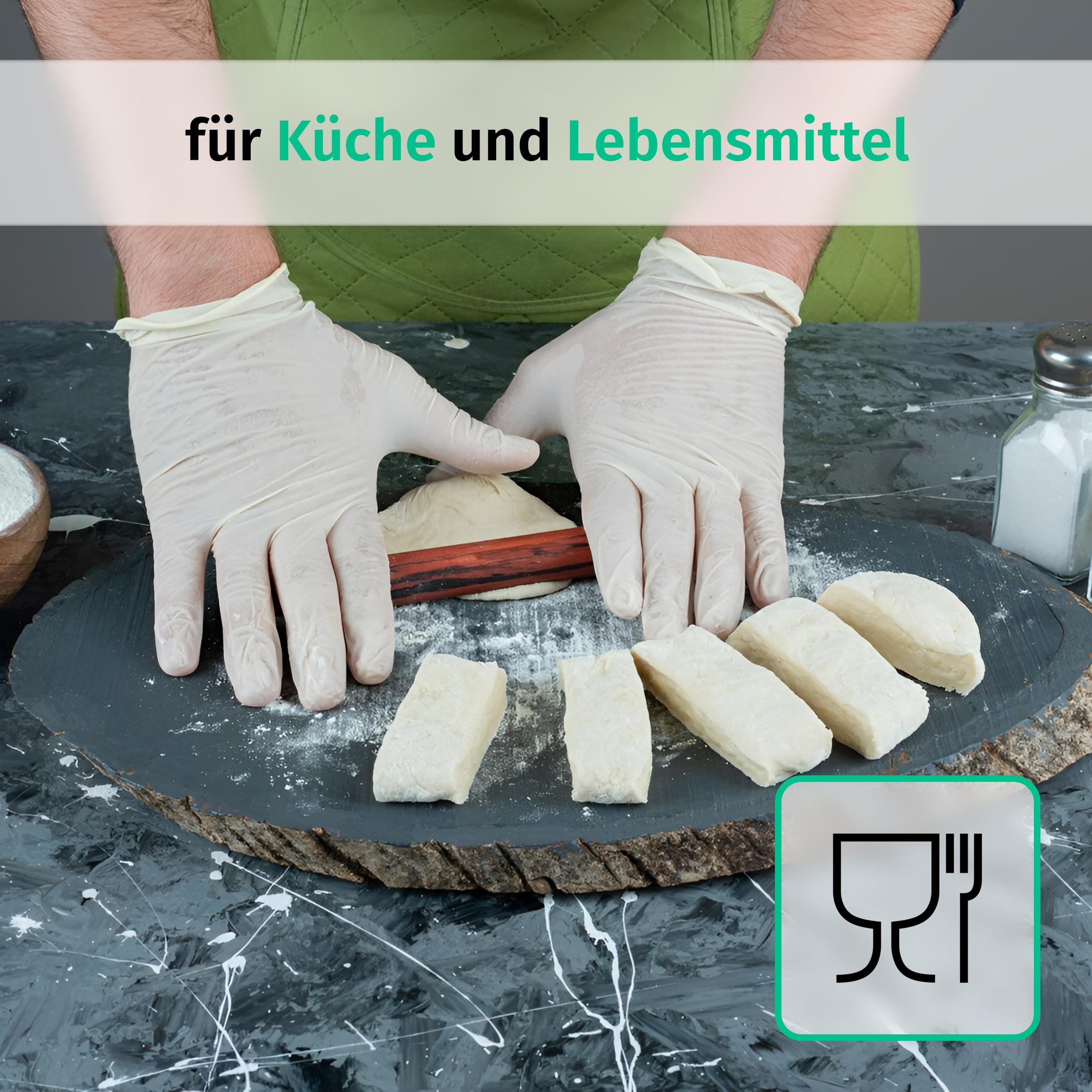 SF Latexhandschuhe S Weiß – 1000 Stück Einweghandschuhe, Einmalhandschuhe, Latex Handschuhe, Gummihandschuhe für Medizin, Reinigung, Küche, Kosmetik, Tattoo & Haushaltsarbeiten – Puderfrei, Reißfest